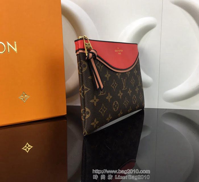 路易威登LV M63903紅色 頂級原單 Pochette Tuileries手袋 Monogram帆布搭配小牛皮 可作公事包 亦可作手拿包  YDH2587